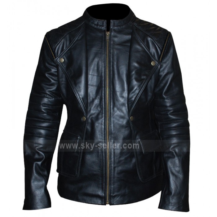 Clary Fray Mortal Instruments City of Bones Lily Collins Leather Jacket 